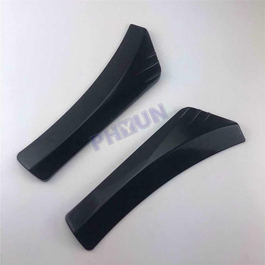 2x Car Rear Bumper Lip Splitter Protector w/ Screws Glossy Black ABS Universal