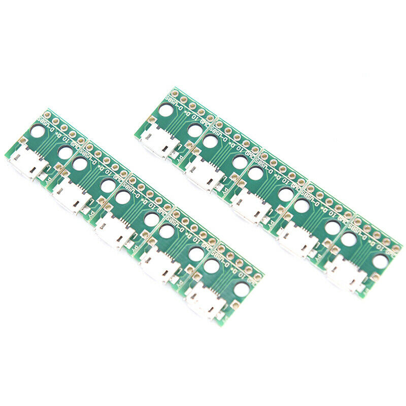 10 Pcs Mini MICRO USB to DIP Adapter 5Pin Female Connector PCB Converter Boa. SJ