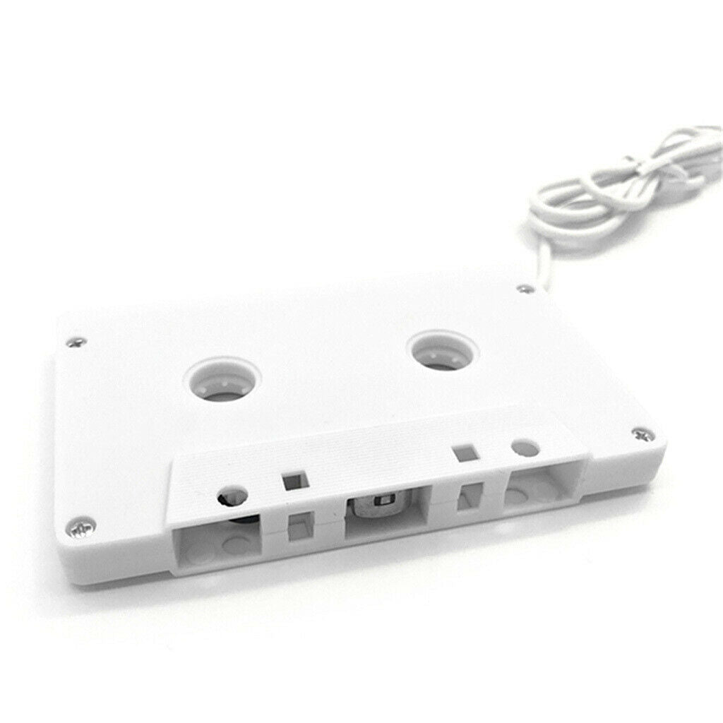 In Car White Cassette Adaptor Tape 3.5mm AUX Adapter For Mp3 IPod Phones