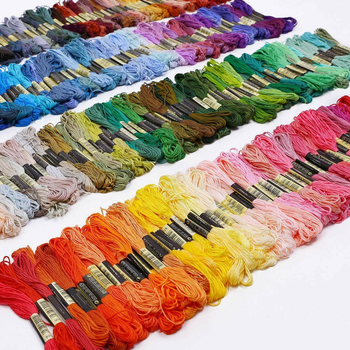 50x Cotton DMC Cross Floss Stitch Thread Embroidery Sewing Skeins Multi Colors ~