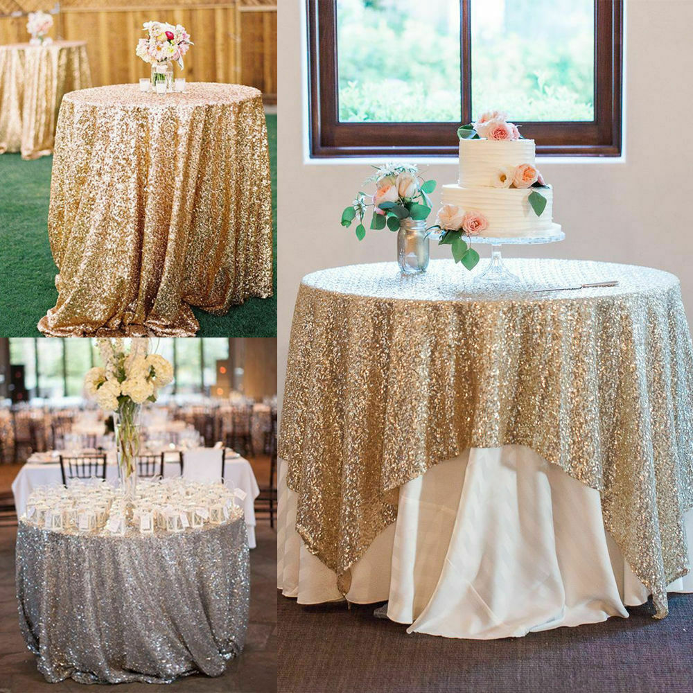 Tinsel Fringe Curtain Sequins Fabric Table Happy Balloons Wedding Party Decor