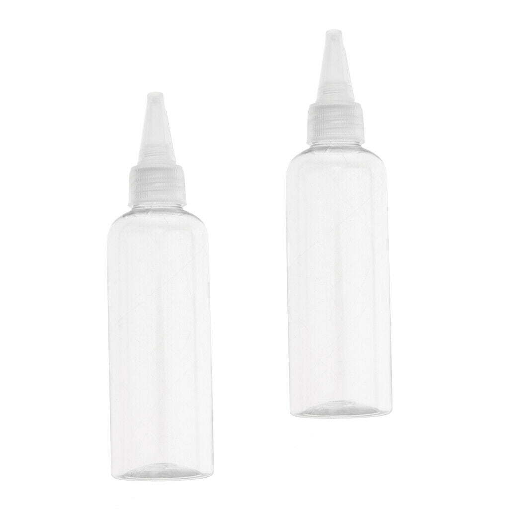 2pcs Plastic 100ml Travel Squeeze Bottle Lotion Shampoo Container Clear