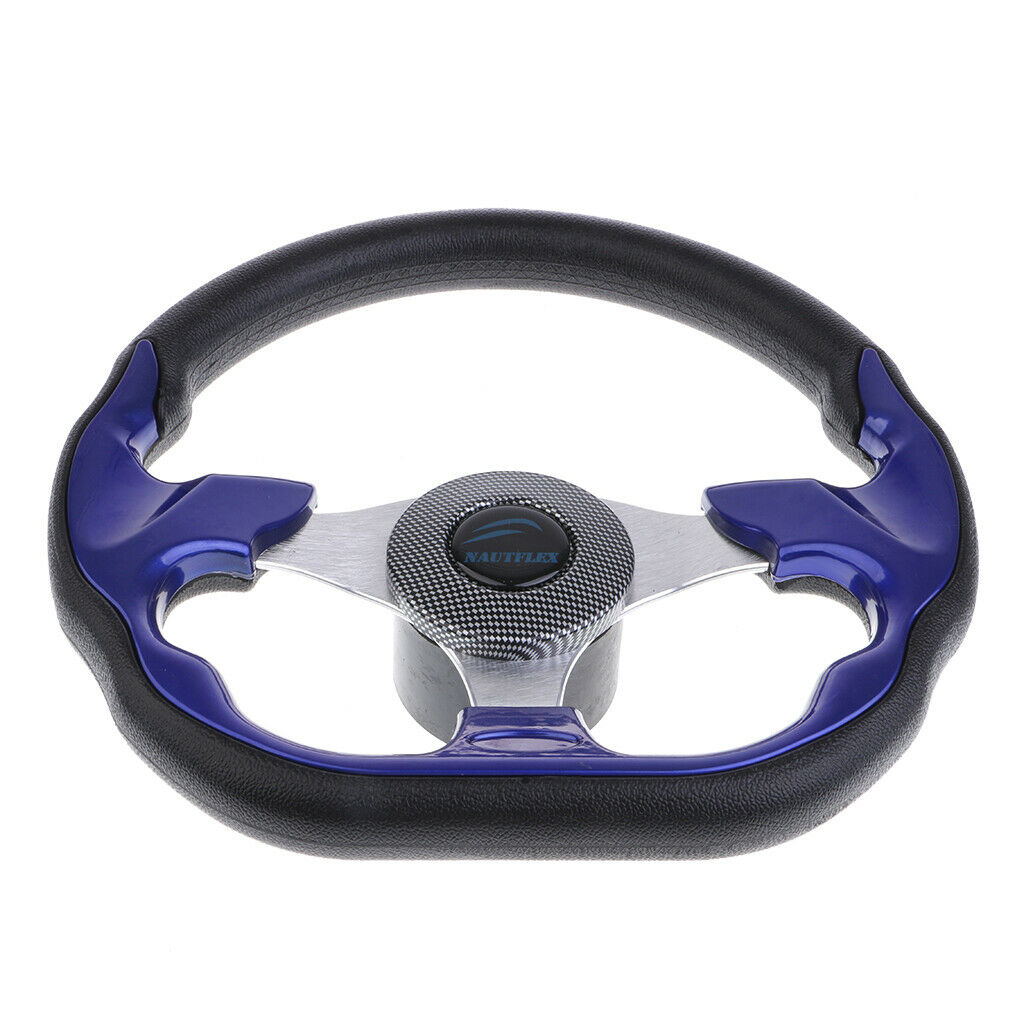 320mm Battle Style 3-spoke Marine Steering Wheel with Soft Foam Grip 3/4"