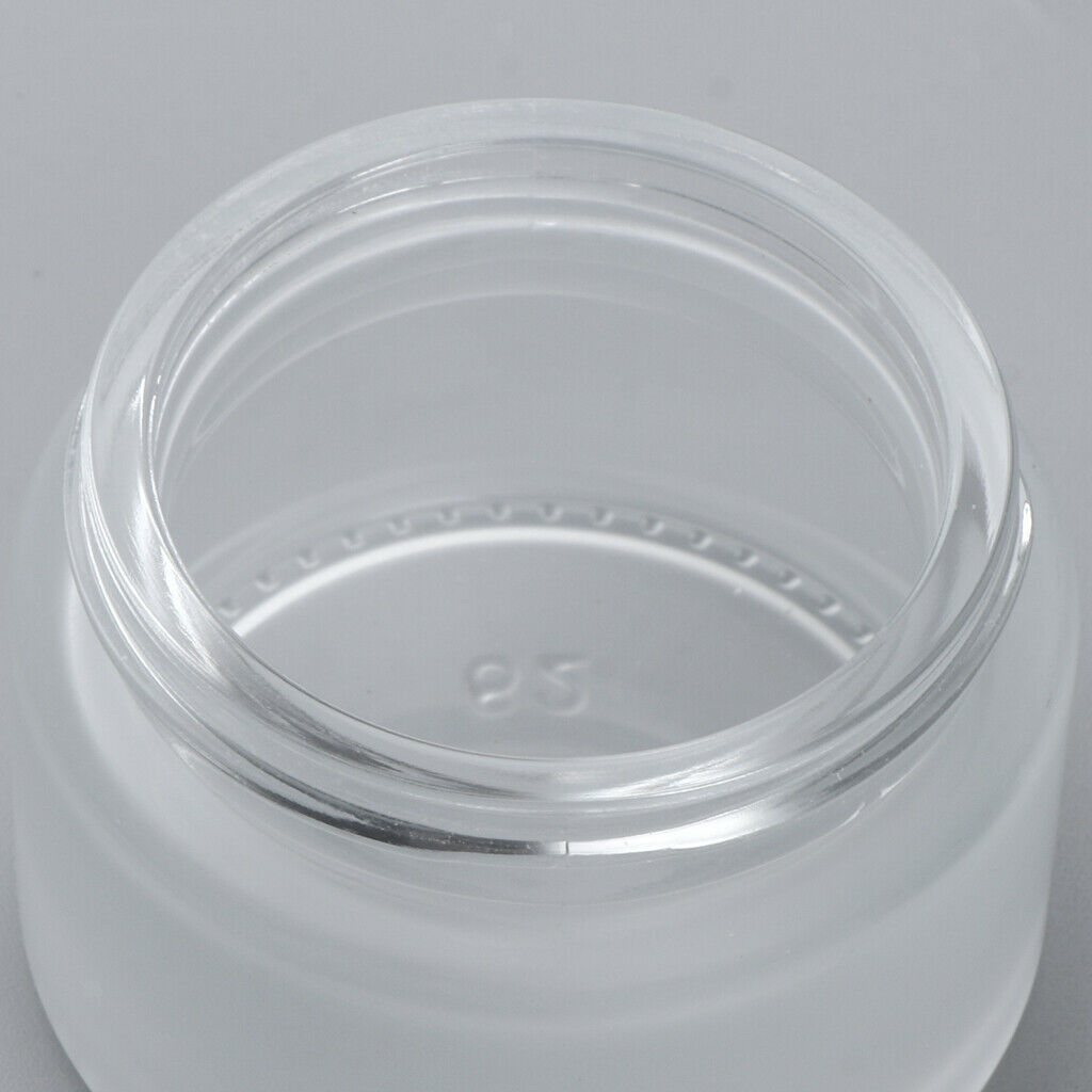2 Pieces Empty Make Up Jar Sample Can Frosted Translucent Glass Container - 30g