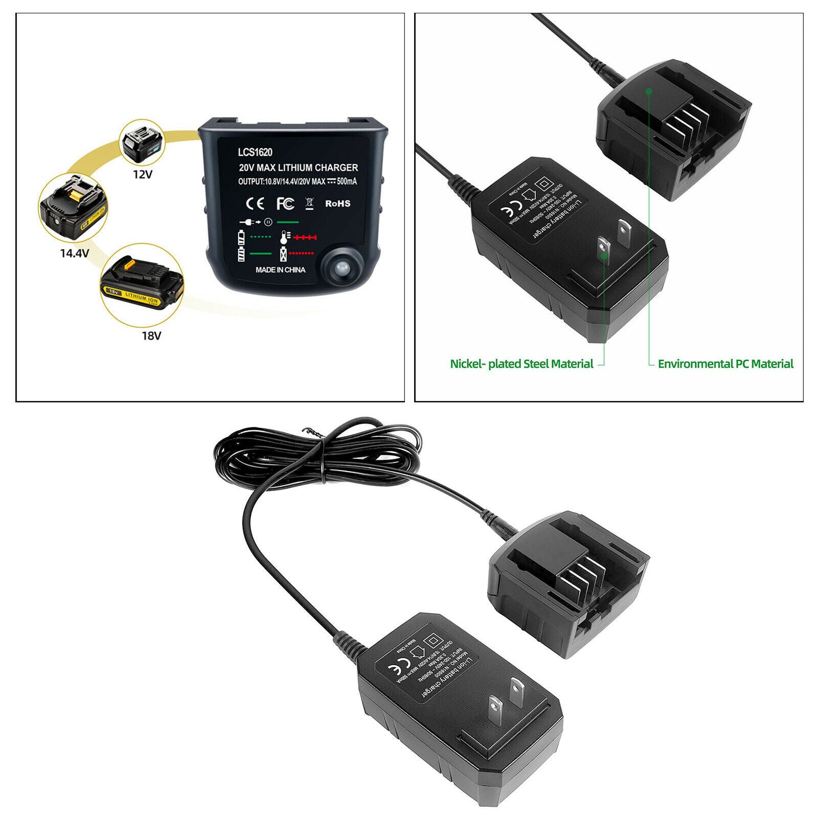 LCS1620 Battery Charger Replacement for  LB20 LB2X3020-OPE