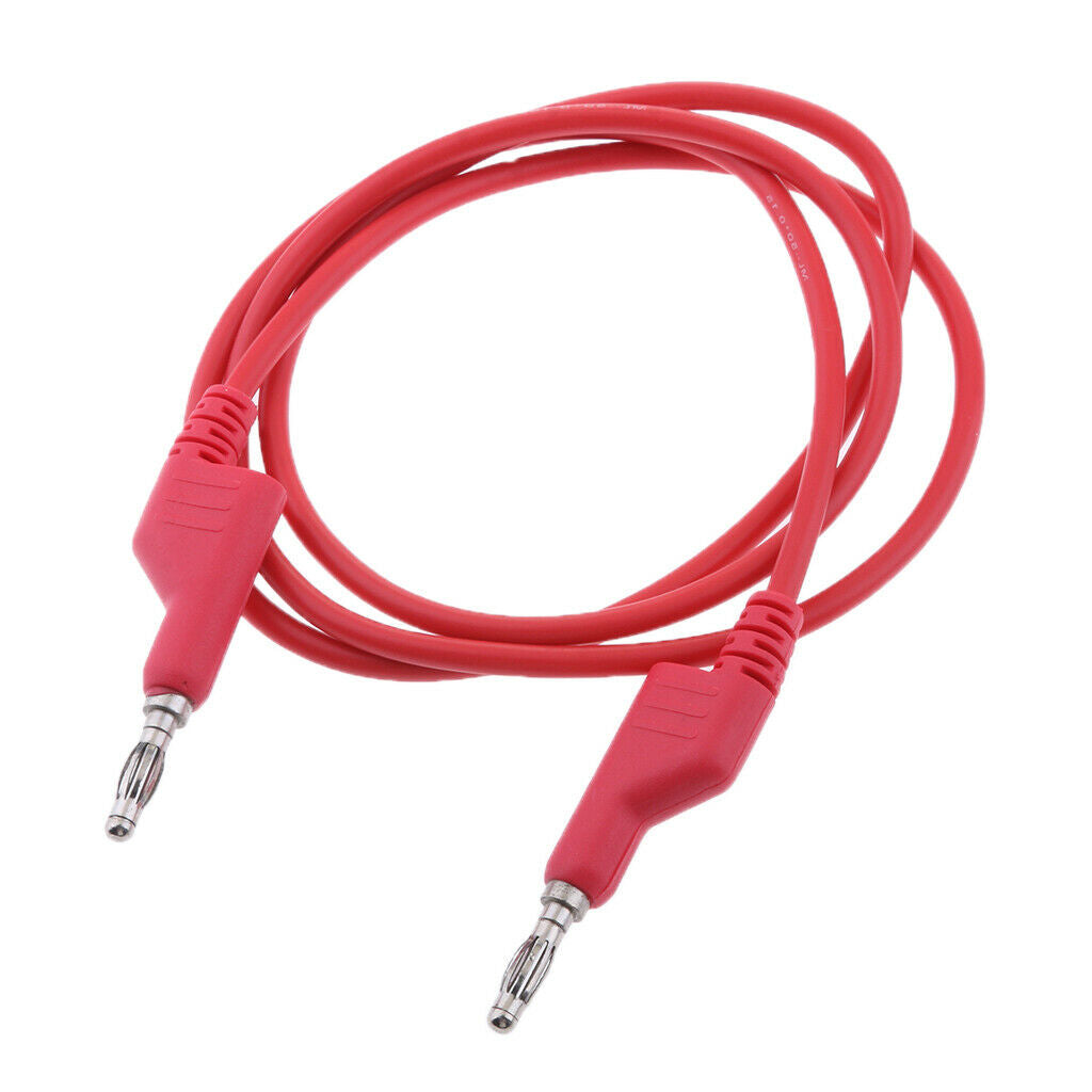 4mm Stackable Banana Plug Wire Silicone Test Cable Lead Red
