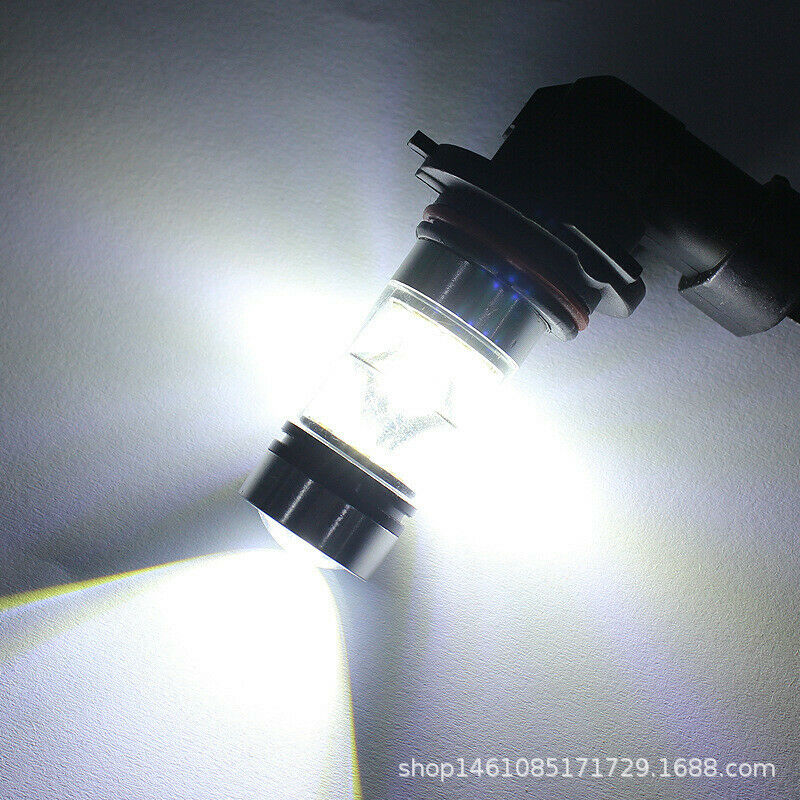 1 Pair 9140 9145 H10 HB3 9005 LED 100W 6000K White Driving DRL Fog Light Bulbs