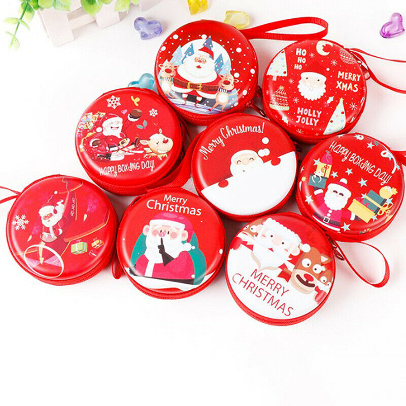 1pcs Cute Christmas Coin Purse Cartoon Kids Girls Wallet Earphone Organiz.l8