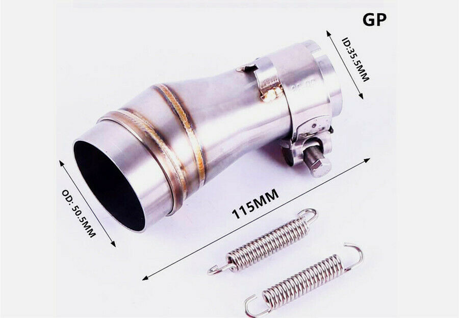 Motorcycle Exhaust Muffler Pipe Middle Pipe Connector Kit 51mm to 35mm Convertor