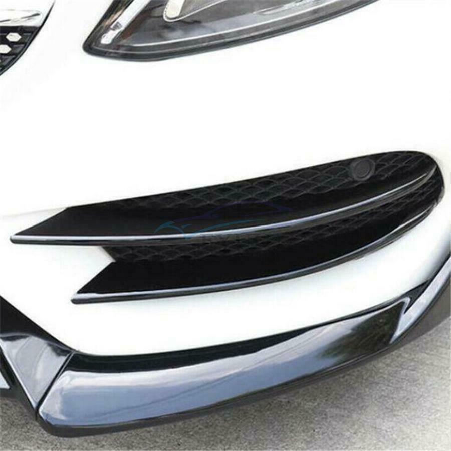For Mercedes-Benz C-Class 15-18 ABS Bright Black Front Fog Lamp Decorative Cover