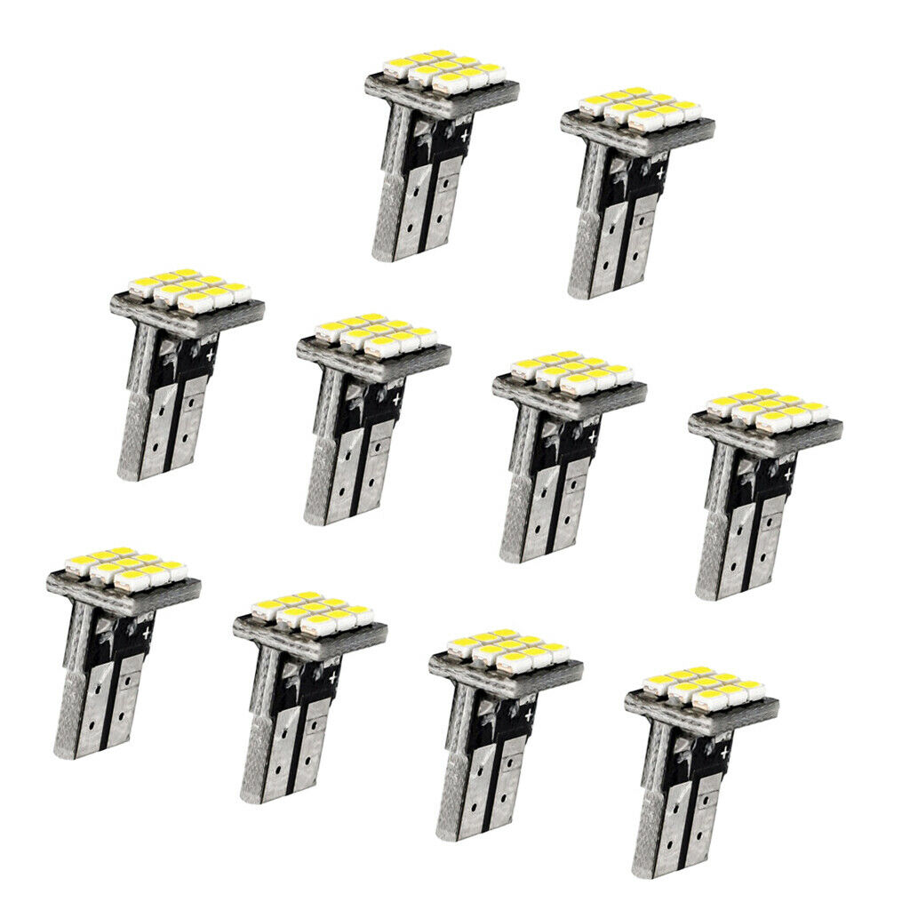 10 Pieces Universal T10 1206 12V DC LED Side Tail BrakeLights Turn Signal Bulbs