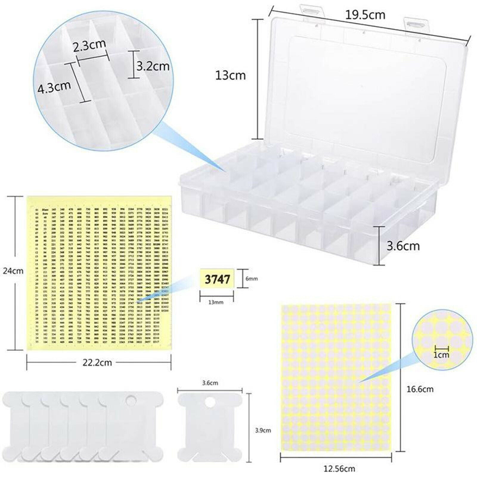 Coil Storage Container Compartments Plastic Box