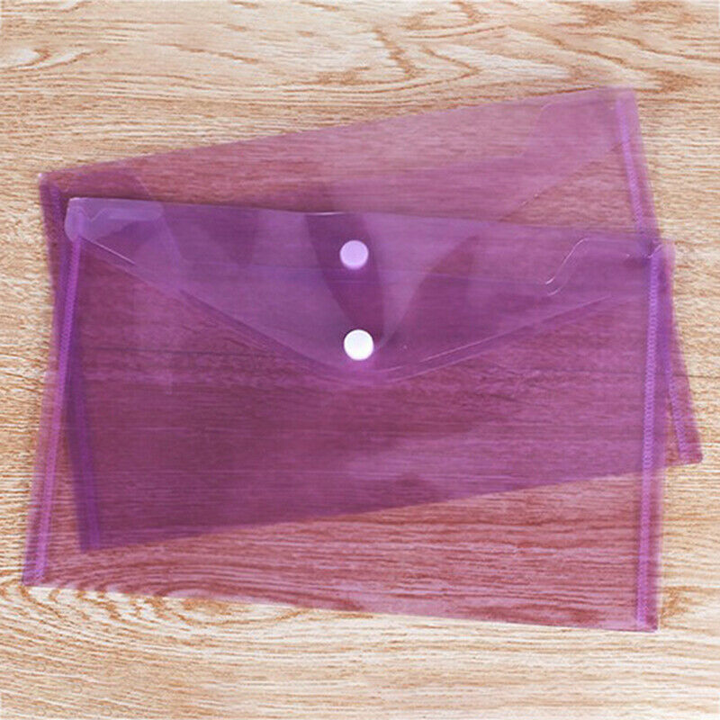 5pcs Plastic Envelopes Document Folder Letter Transparent File Envelopes .l8