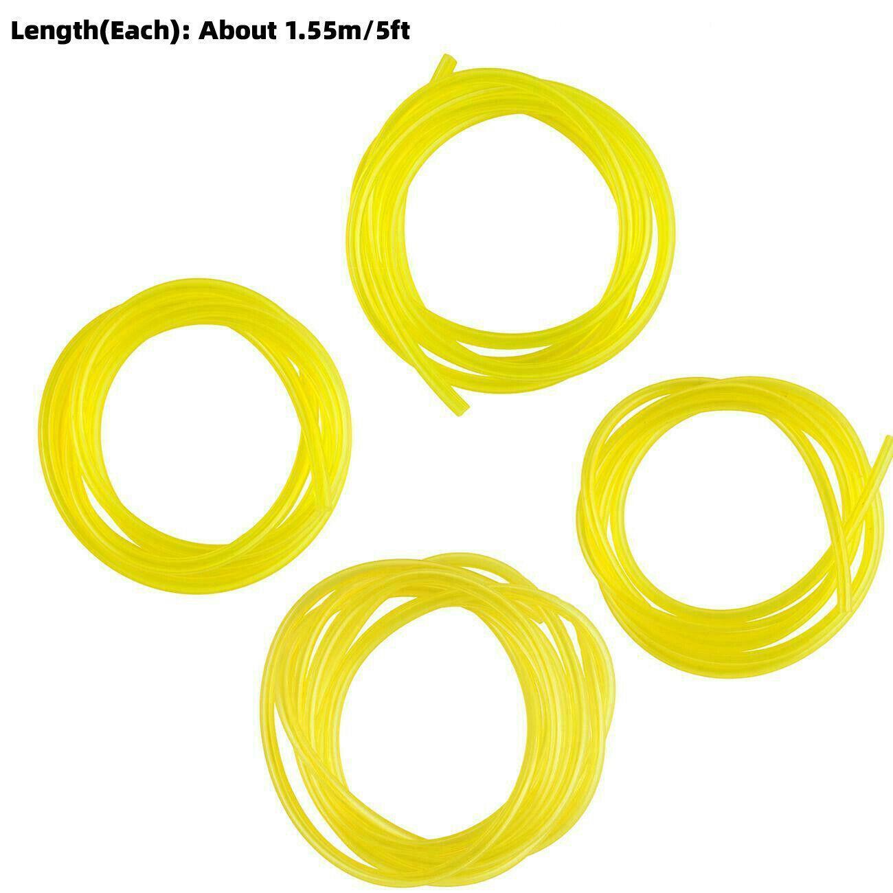 4pcs Petrol Fuel Line Hose Gas Pipe Tubing For Trimmer Chainsaw Blower Tools