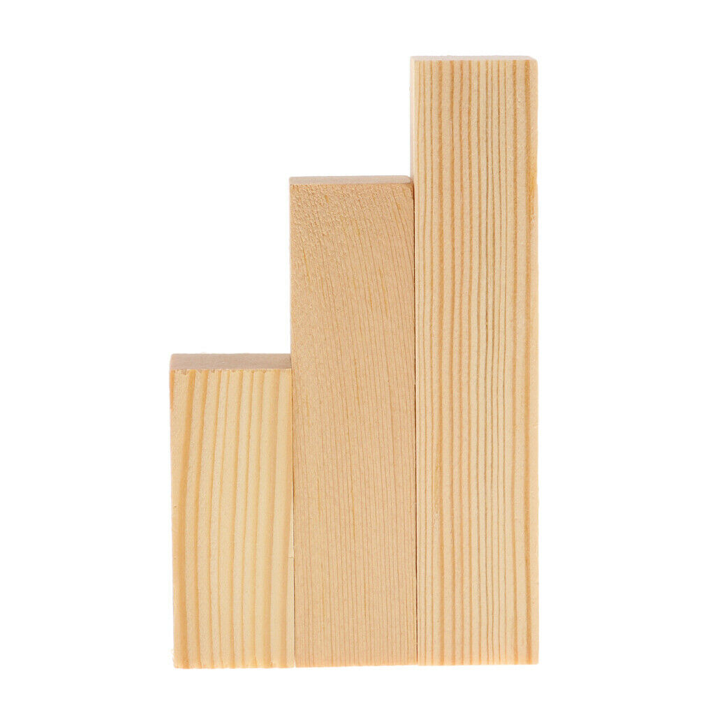 20Sets Unpainted Balsa Wood Block Smooth Woodworking Modelling Home Decors