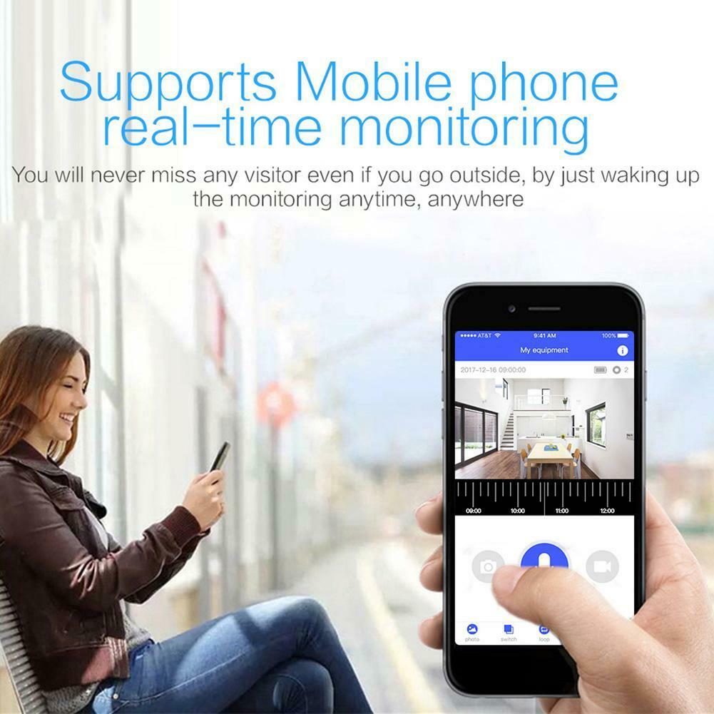 Smart Wireless WiFi Home Security DoorBell Camera Phone Video Door Intercom @