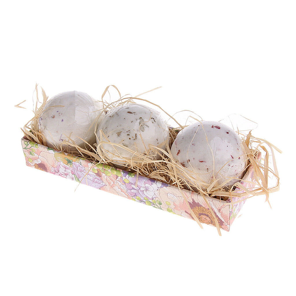 3pcs Women Scented Bath Salt Moisturizing Fizzies Bubble SPA  Balls Set