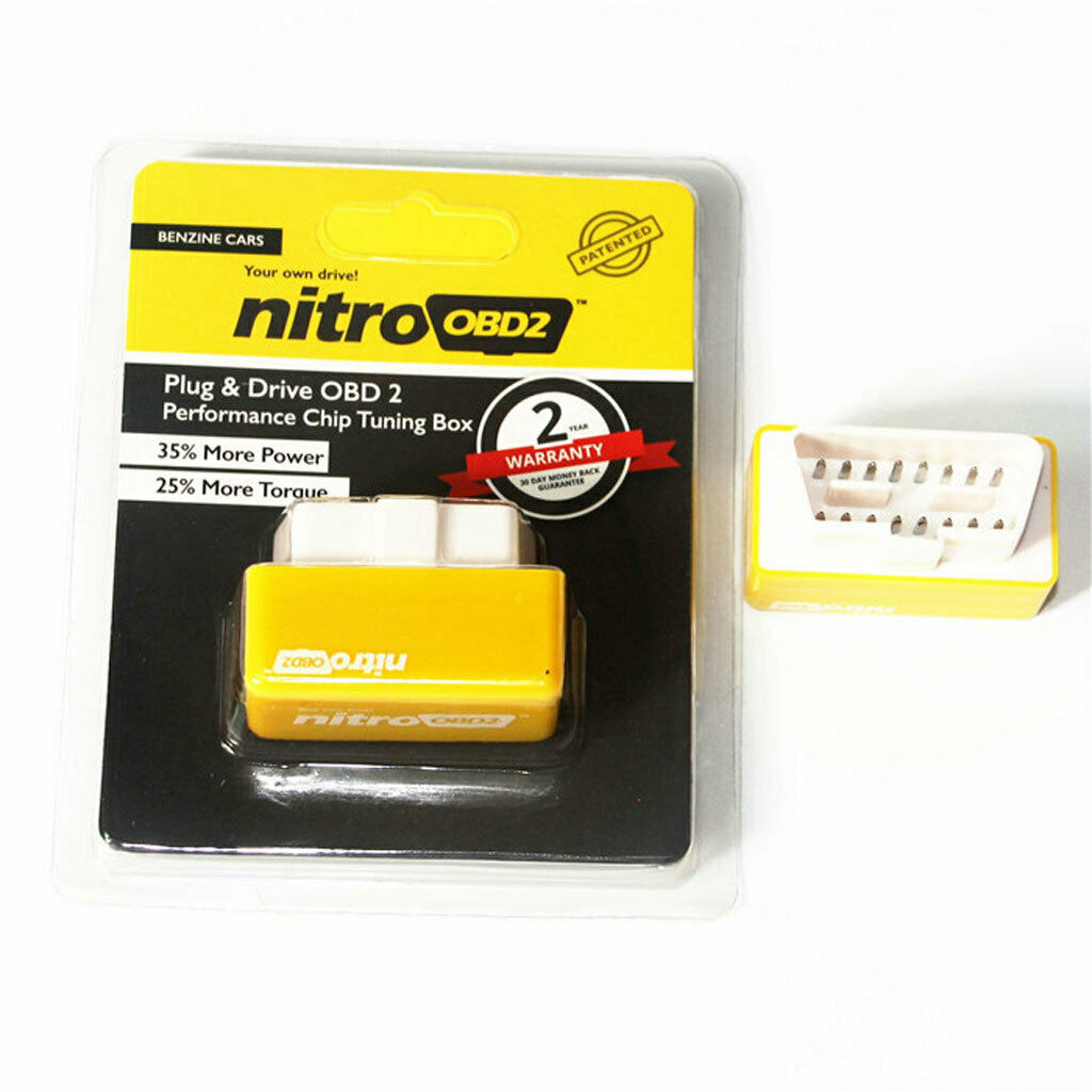 Yellow Plastic Nitro OBD2 Plug and Drive Performance Chips Benzine Chip Box