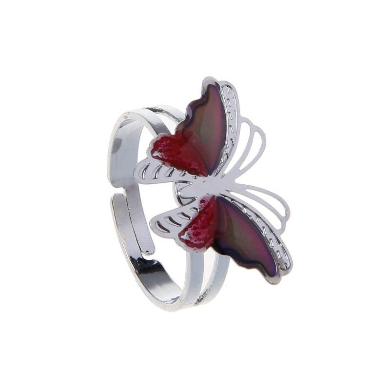 Colorful Butterfly Mood Temperature Emotion Ring Feeling Rings For Women Kids