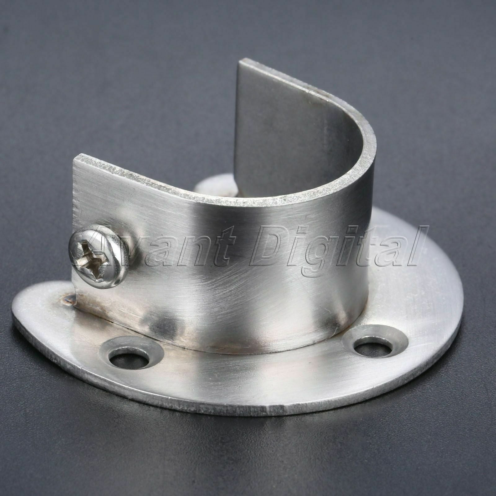 U-Shape Closet Clothes Pole Rod Flange Durable Support Holder Socket Bracket Set