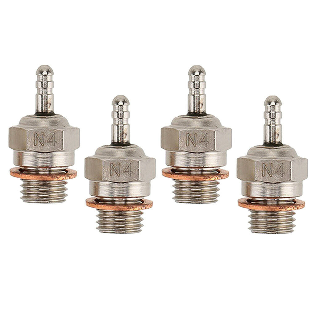 4 Piece 70117 N4 Glow Plug #4 Spark Universal for HSP RC Car Truck Accs