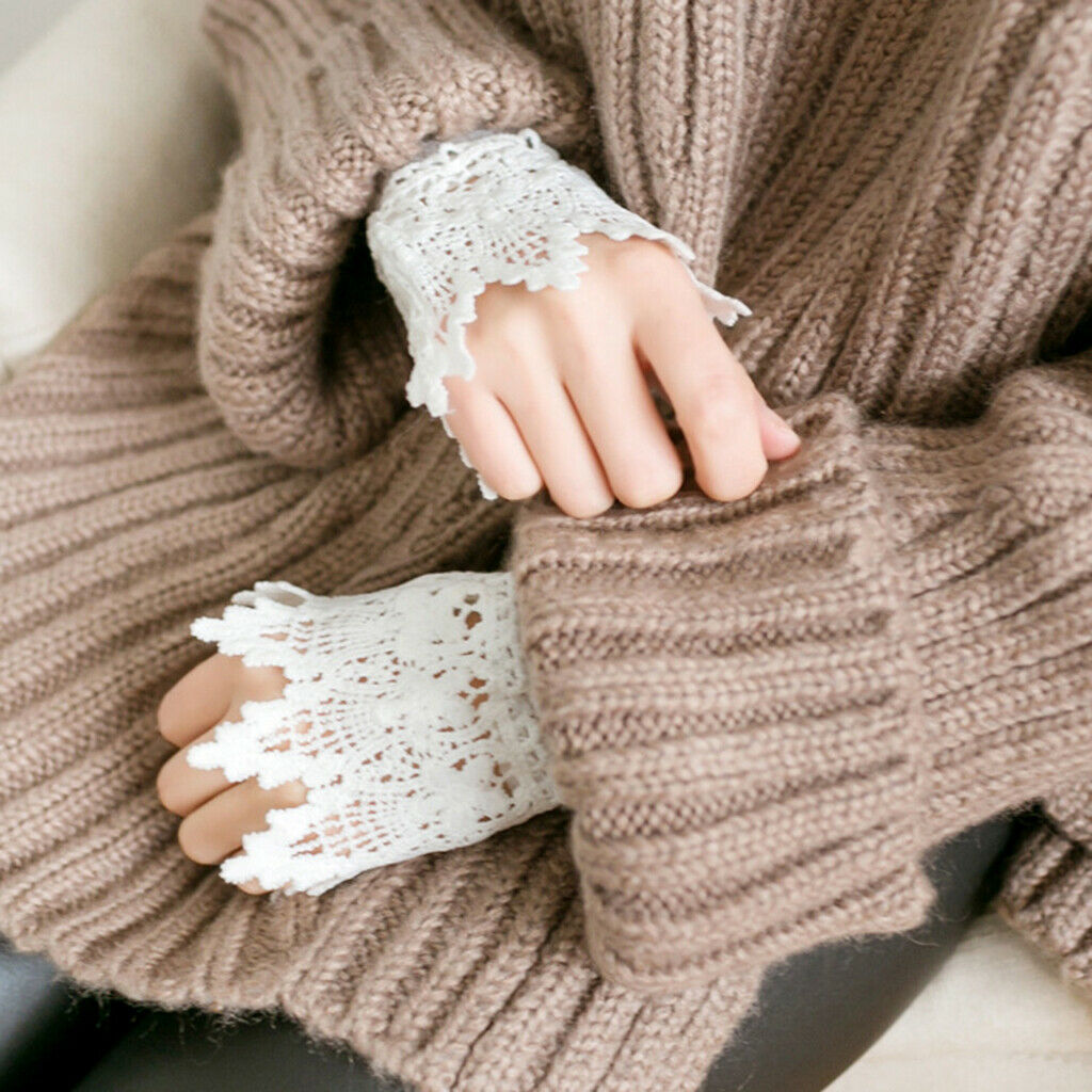 Ladies Decorative Hollow Lace Cuffs Bracelet Detachable Shirt False Sleeves