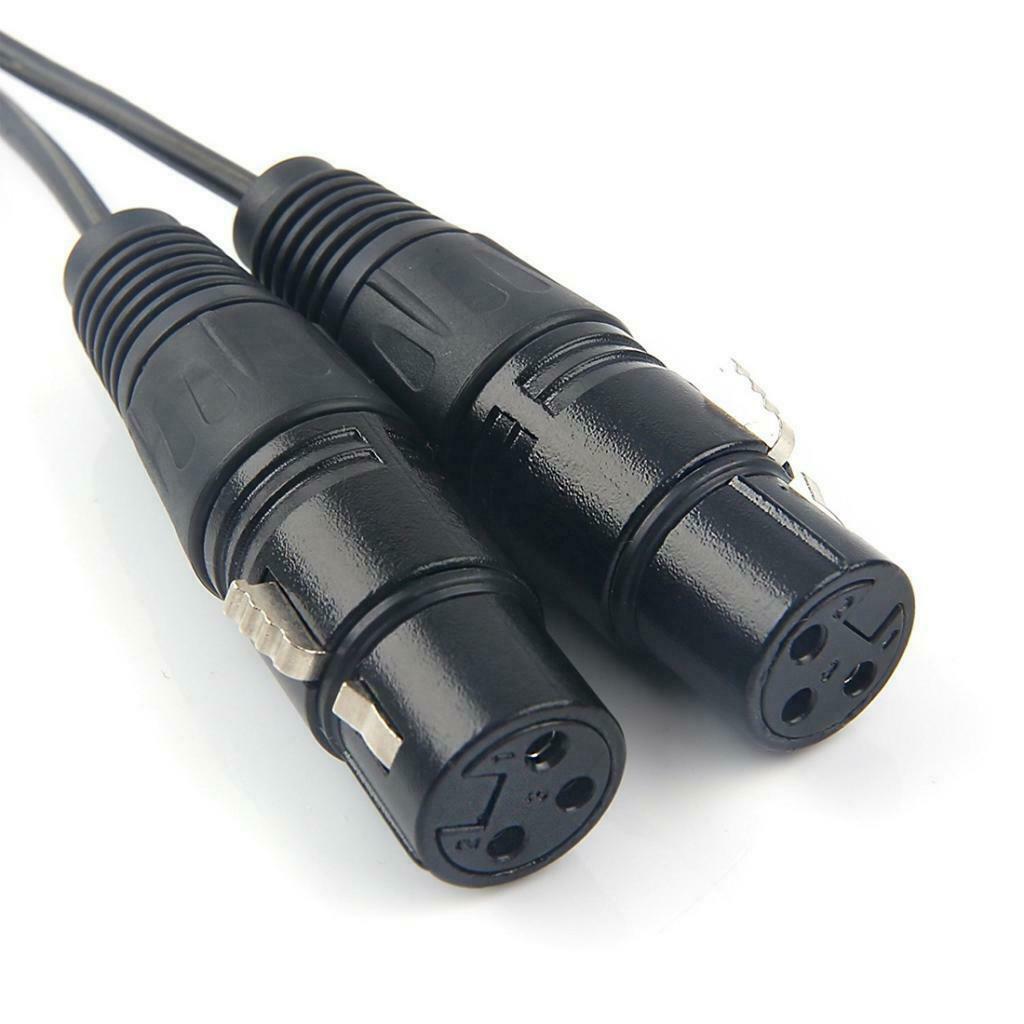 3.5 Mm (1/8Inch) Mini Jack Stereo TRS To Dual XLR Splitter Adapter Cable