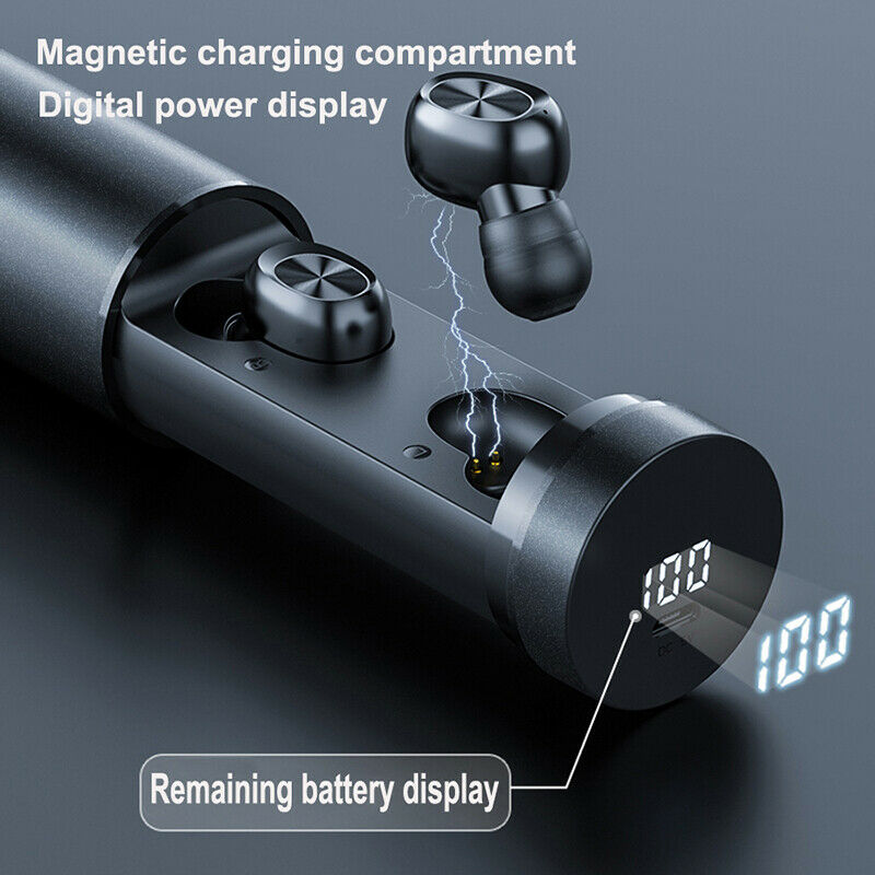 Bluetooth 5.0 Headset Wireless Earbuds Stereo Headphones Smart Touch Control