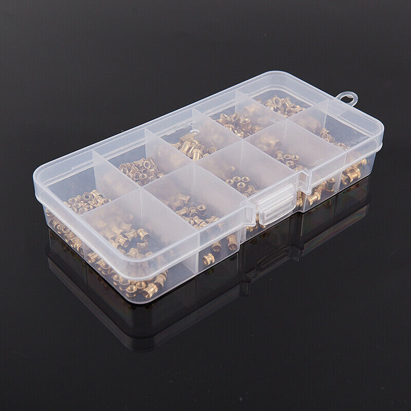 Set 500 pezzi Kit di assortimento di dadi zigrinati in ottone con filettaturBDA