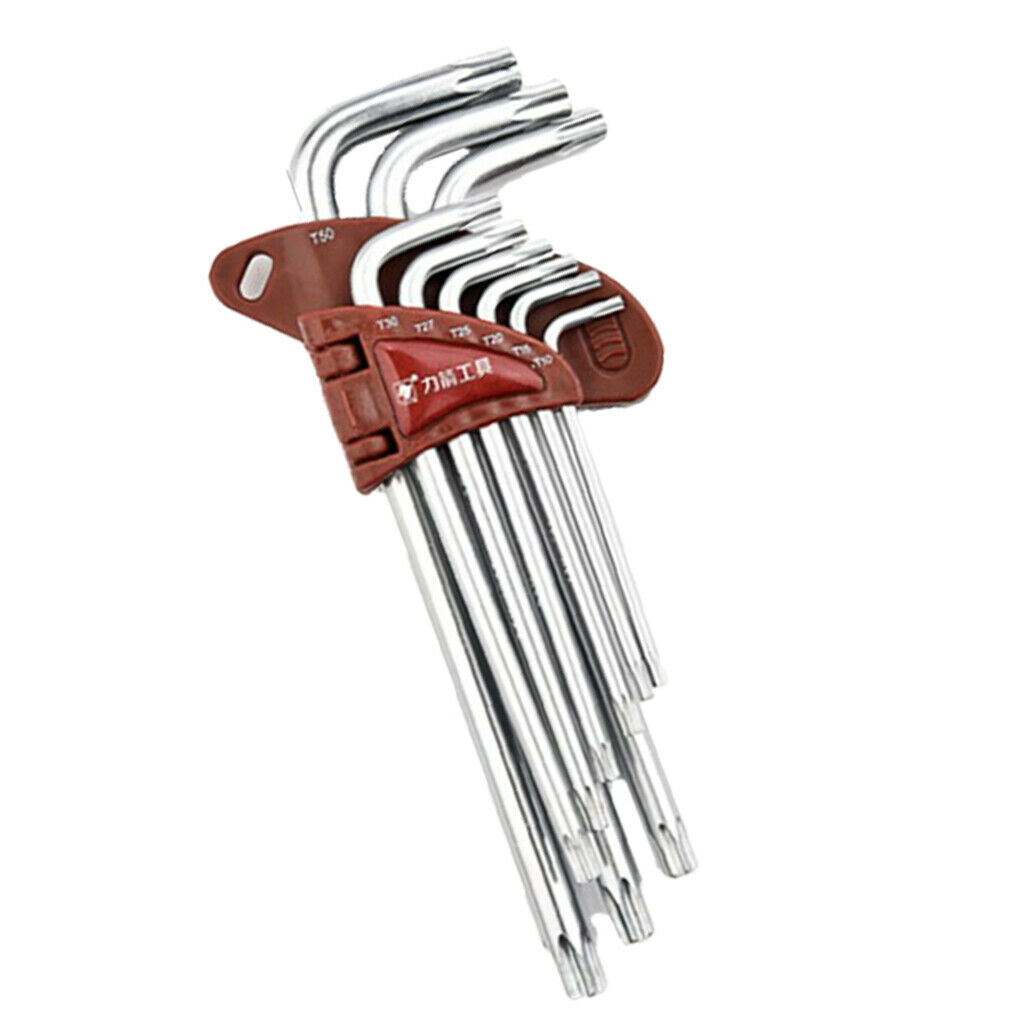 Steel L Handle Hex Key Allen Wrench Set Metric Long Plum Blossom End