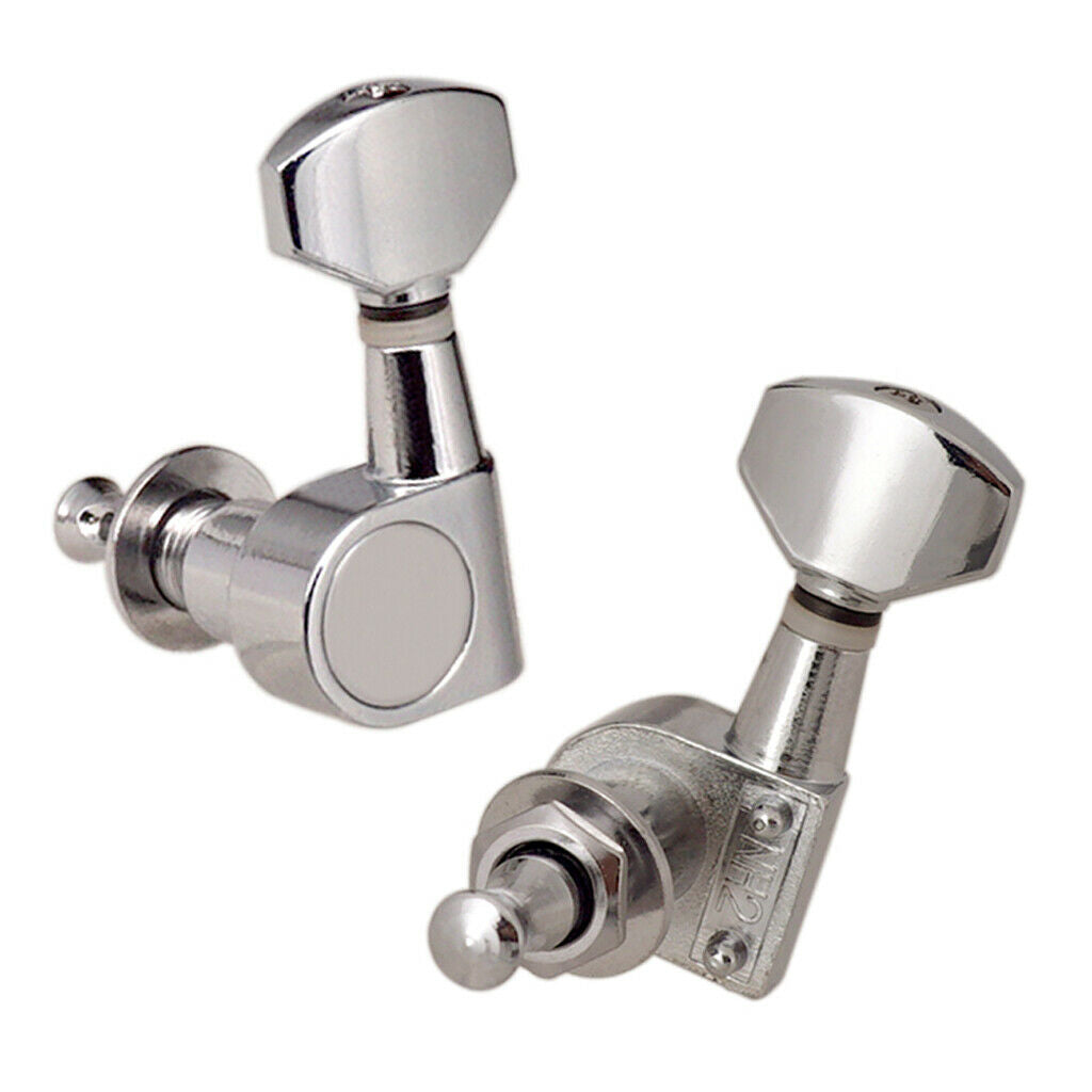 3R3L String Tuning Pegs Tuners Square Button For Folk Electric Guitar Parts