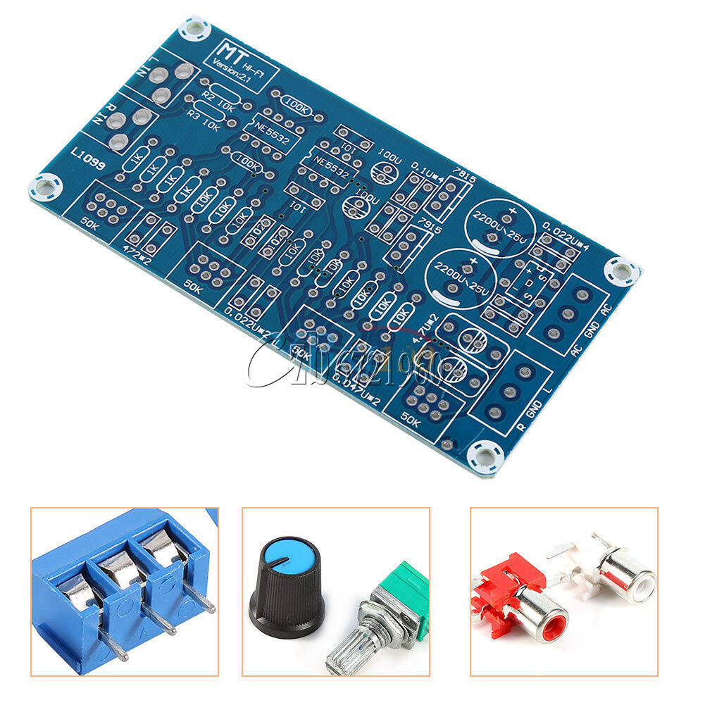 NE5532 OP-AMP HIFI Amplifier Volume Tone EQ Control Board Preamplifier DIY Kits