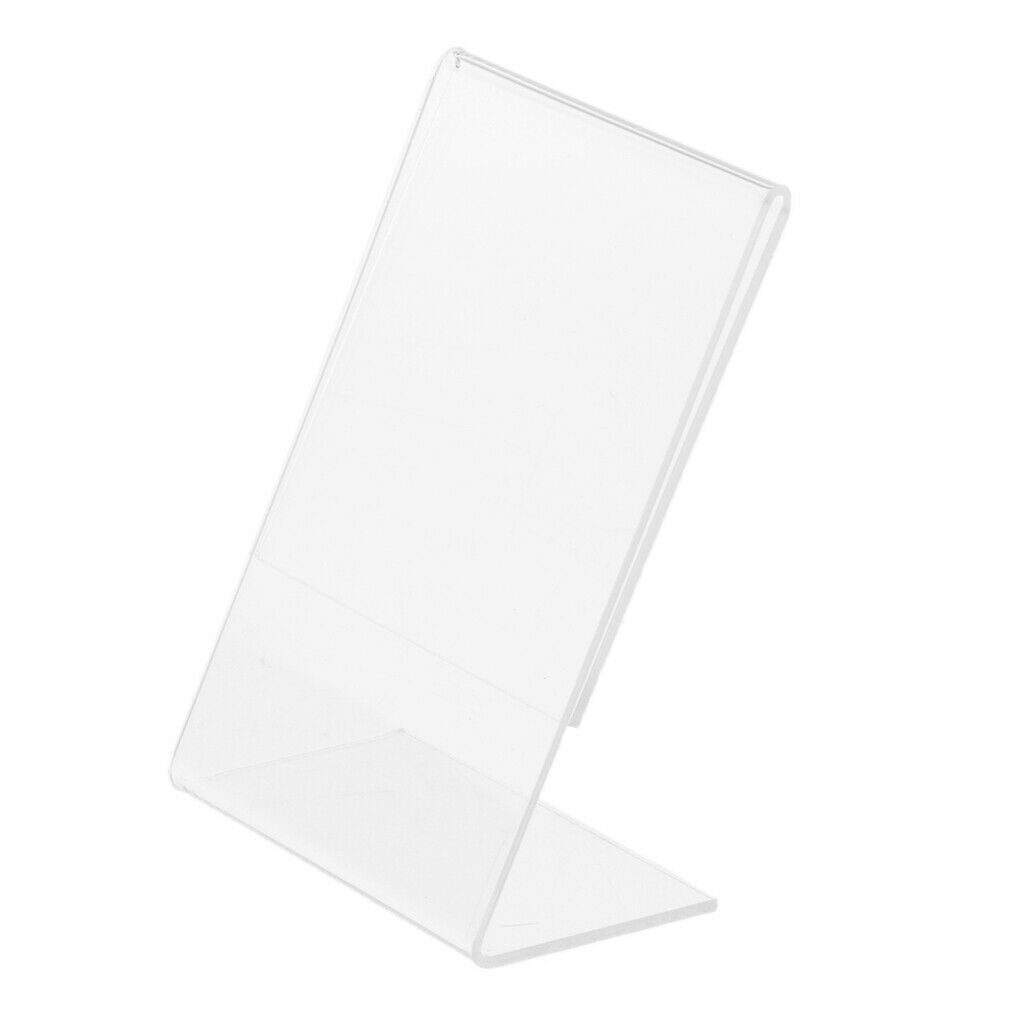 New Table Top Desk Photo Frame Storage Poster Card Stamp 3" Picture Acrylic PMMA