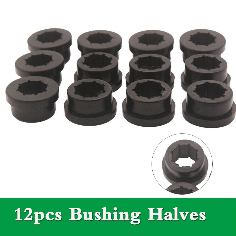 12x Replacement Black Bushing Halves Kit For Rear Lower Control Arm Rear Camber