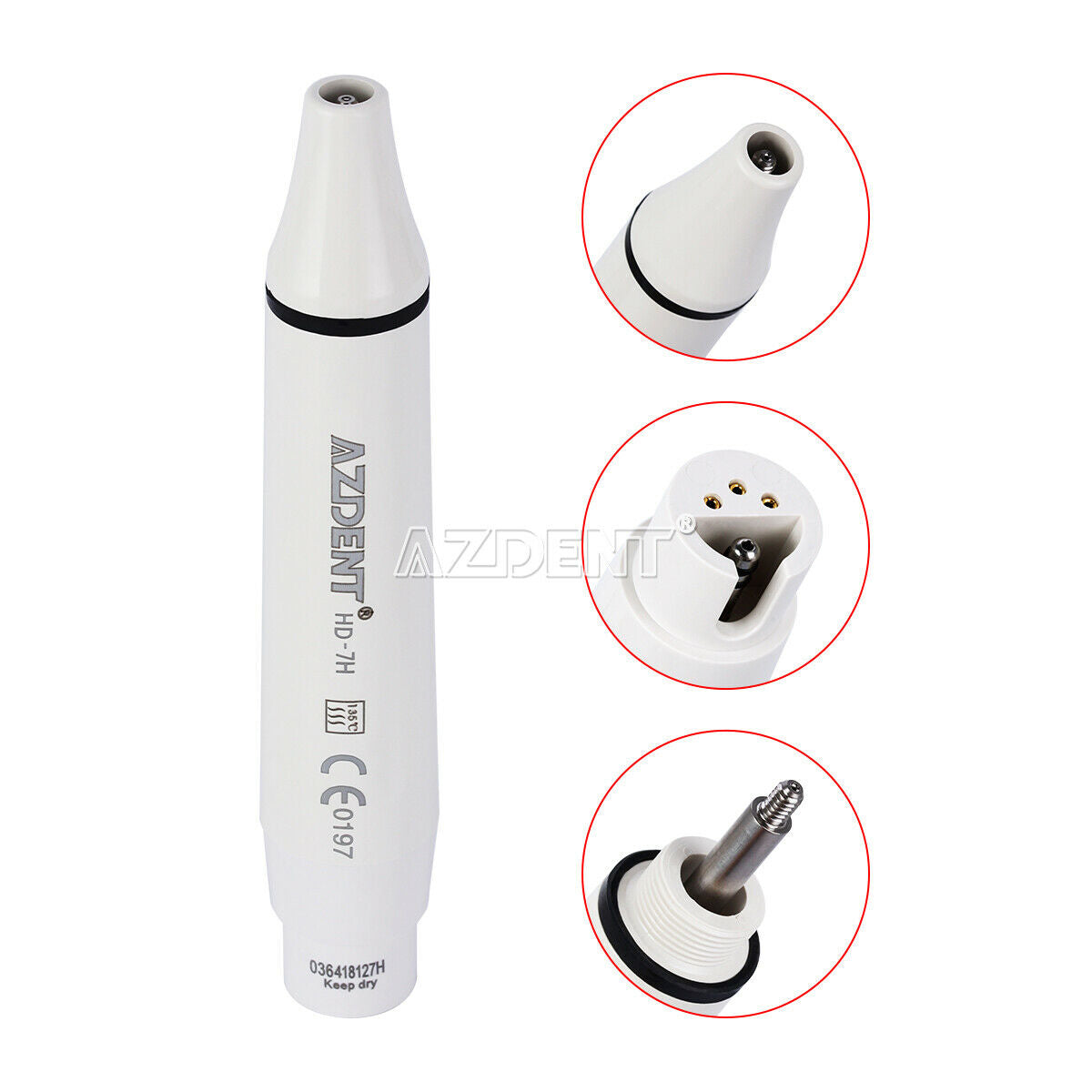 1 X AZDENT Dental Ultrasonic Piezo Scaler Handpiece fit SATELEC & DTE Scaler