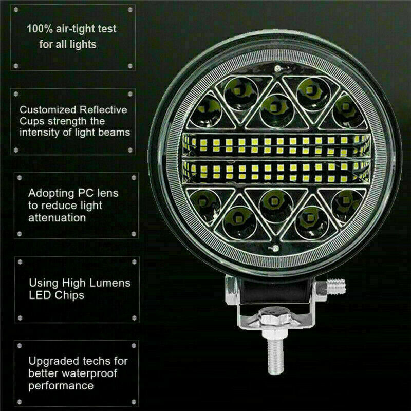 4x 4inch LED Work Light Bar 4WD Offroad SPOT Pods Round Fog ATV SUV Driving Lamp