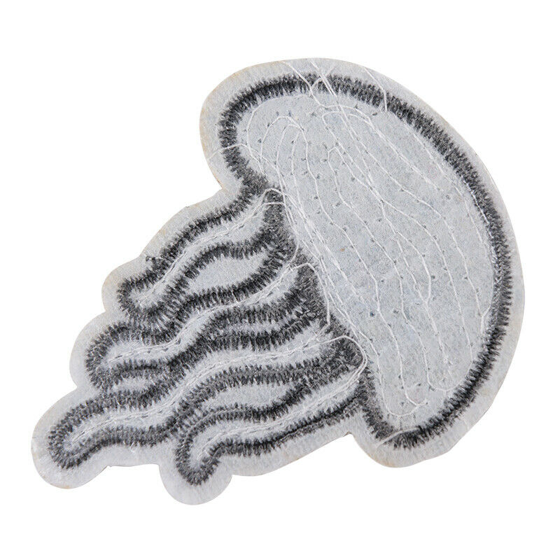 2Xsequin jellyfish embroidered ironon sew patch badge motif bag dress appl.l8