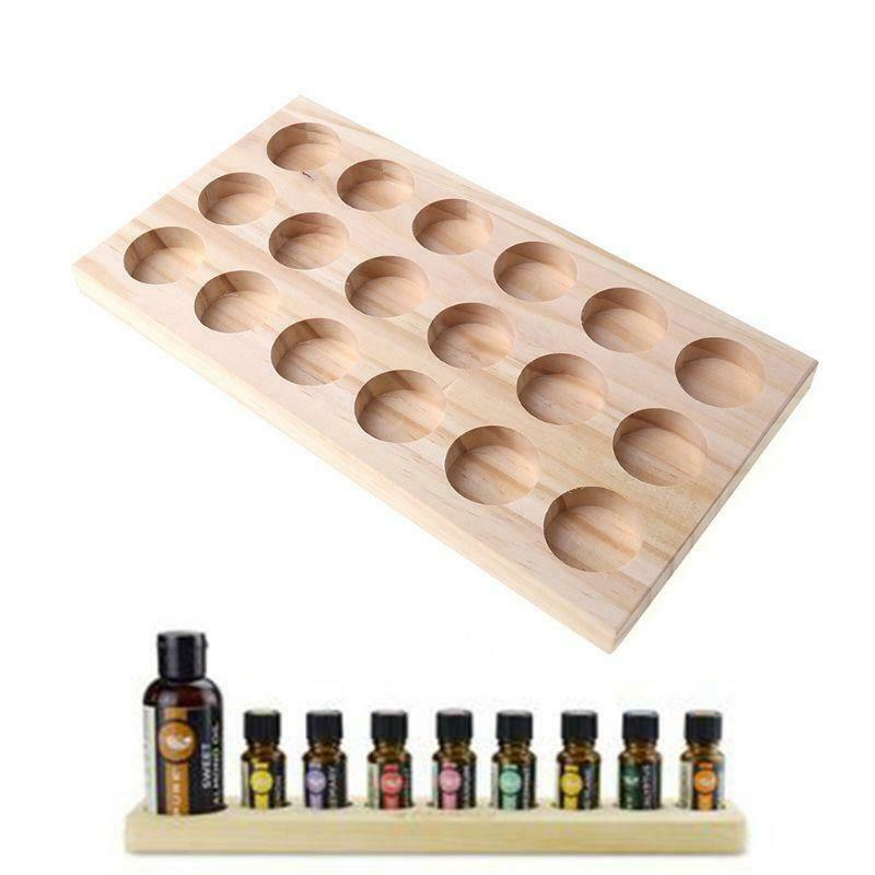 Hot selling Wooden Essential Oil Tray Handmade Natural Pine Wood Display Rack