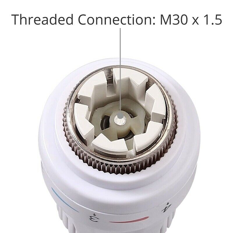 3Pcs Thermostat Radiator Valve TRV Thermostatic Head Radiator M30 x 1.5 RadiH9N7
