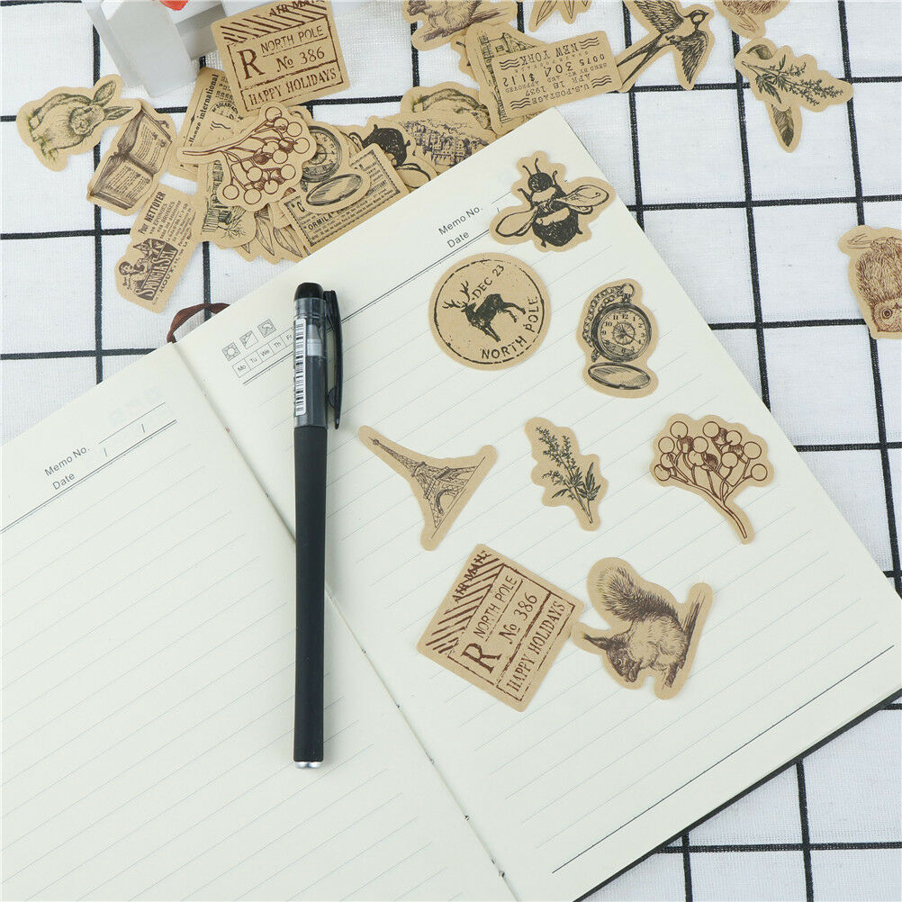 46pcs All Things In The World Label Stickers DIY Diary Album Decor StickersS Tt