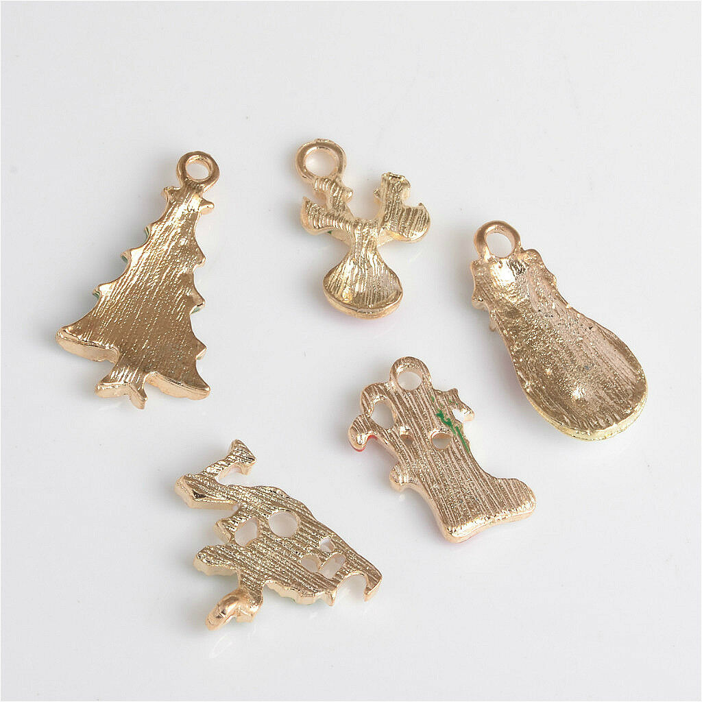 20x Christmas Charms Dangle Beads Pendant for Bracelet Jewelry Making Crafts