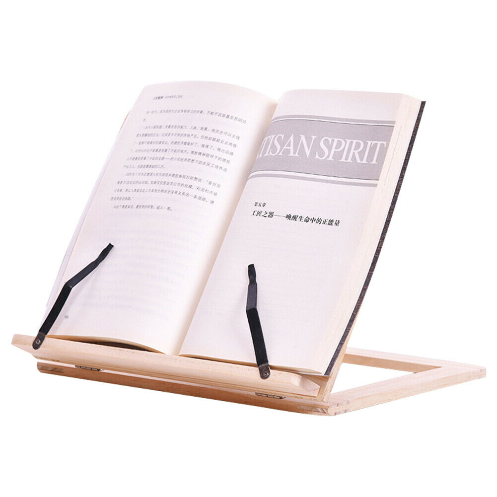 Adjustable Wooden Book Stand Reading Rest Holder Portable Document Stand Tool