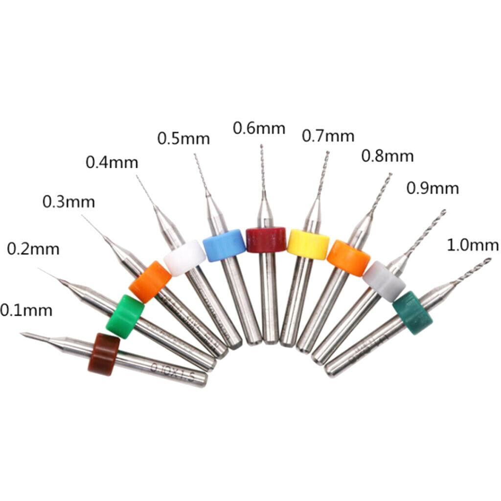 0.1-1.0mm PCB CNC Print Circuit Board Carbide Micro Drill Bits Tool Set