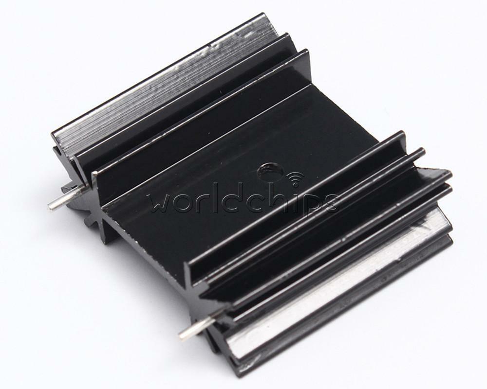 5PCS Black Triode IC heat sink Cooling Fin For TO-220 Aluminum 34*12*30MM