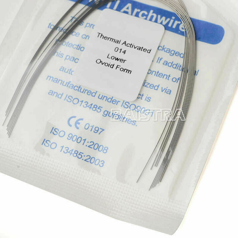 30 X Dental Ortho Arch Wire Heat Thermal Activated Niti Round 014 Lower AZDENT