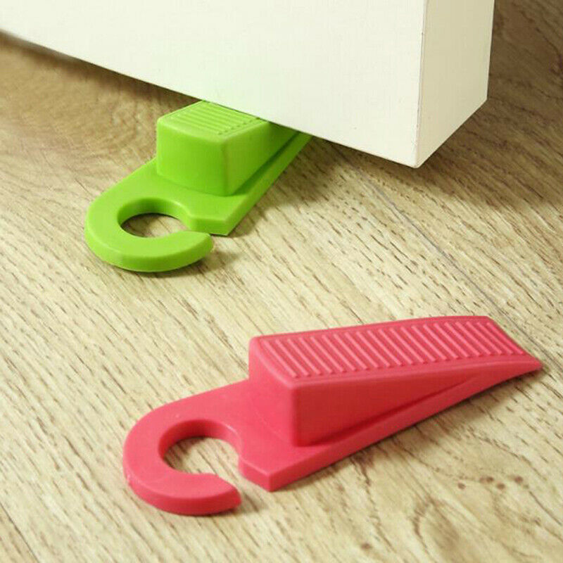 Door Stop Hook Type Wedge Rubber Stopper Guard Door Block Baby Safety Doo.l8