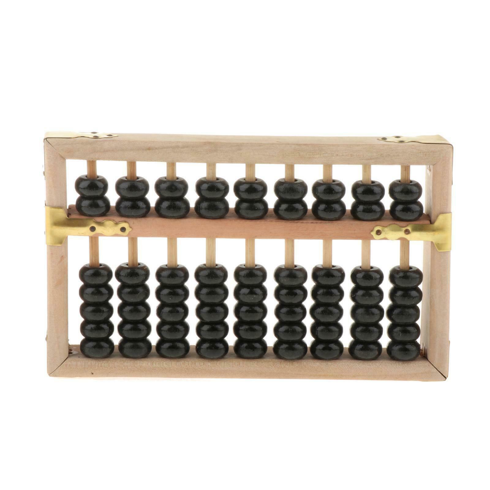 9 Digit Rods Abacus Soroban Wooden Frame Chinese Classic Calculator Counting