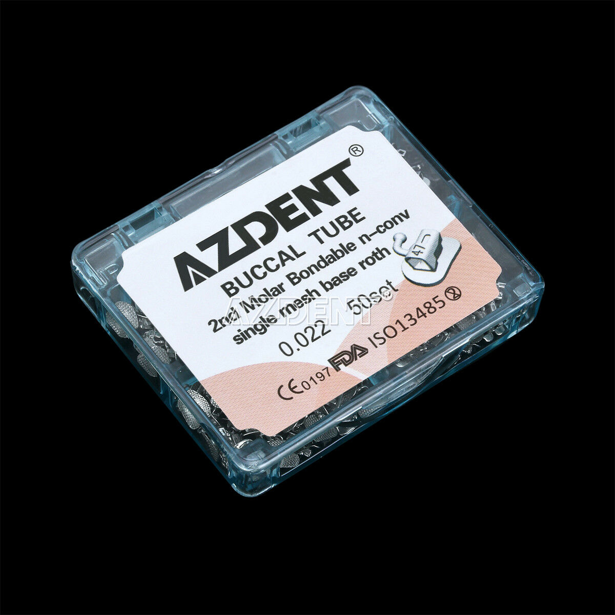 2X AZDENT Dental Orthodontic 2nd Molar Split Buccal Tube Roth 0.022 Bondable