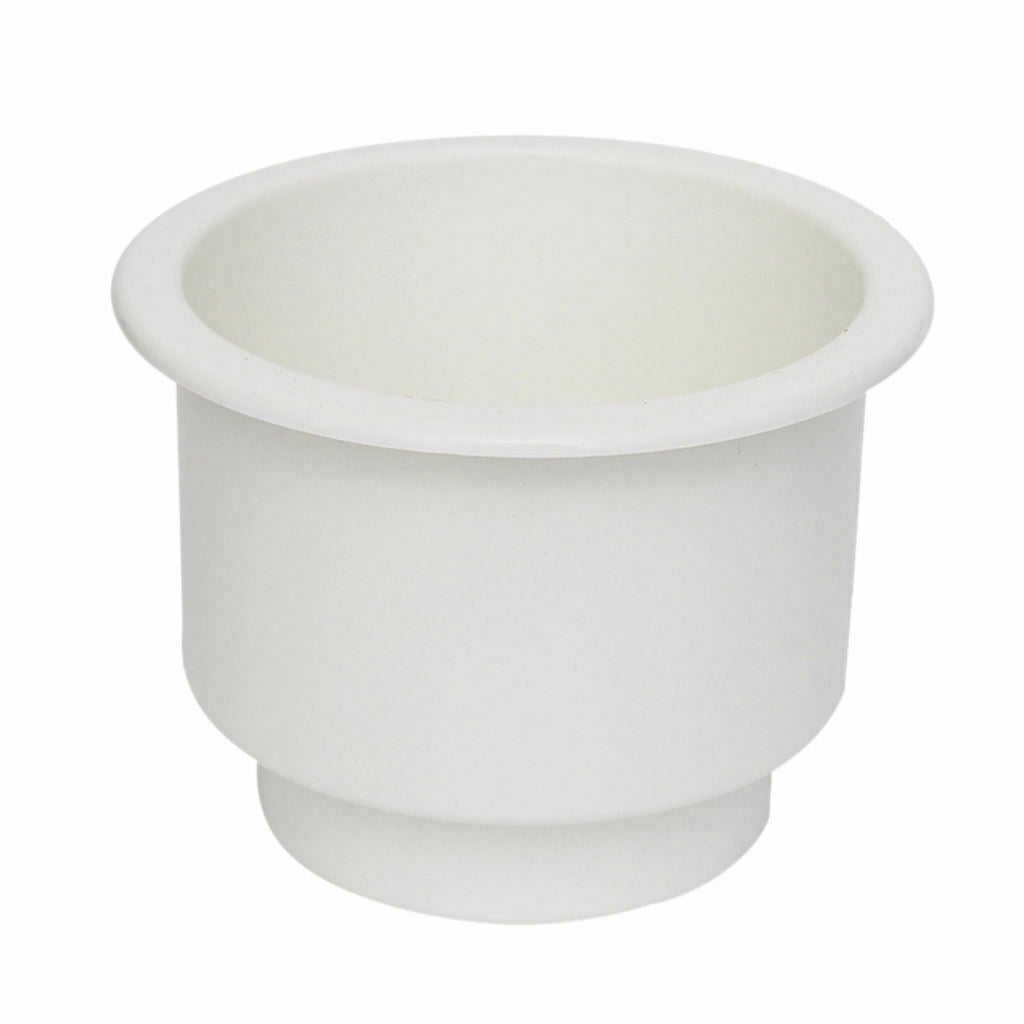 10X (White) No Holes Recessed Cup Drink Holder for Marine Boat Car Auto RV