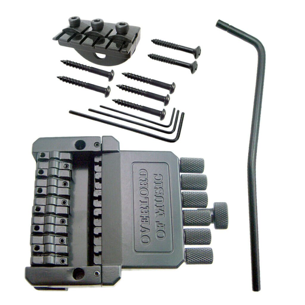 1 set of 6 strings saddle headless guitar bridge tailpiece for electric guitar